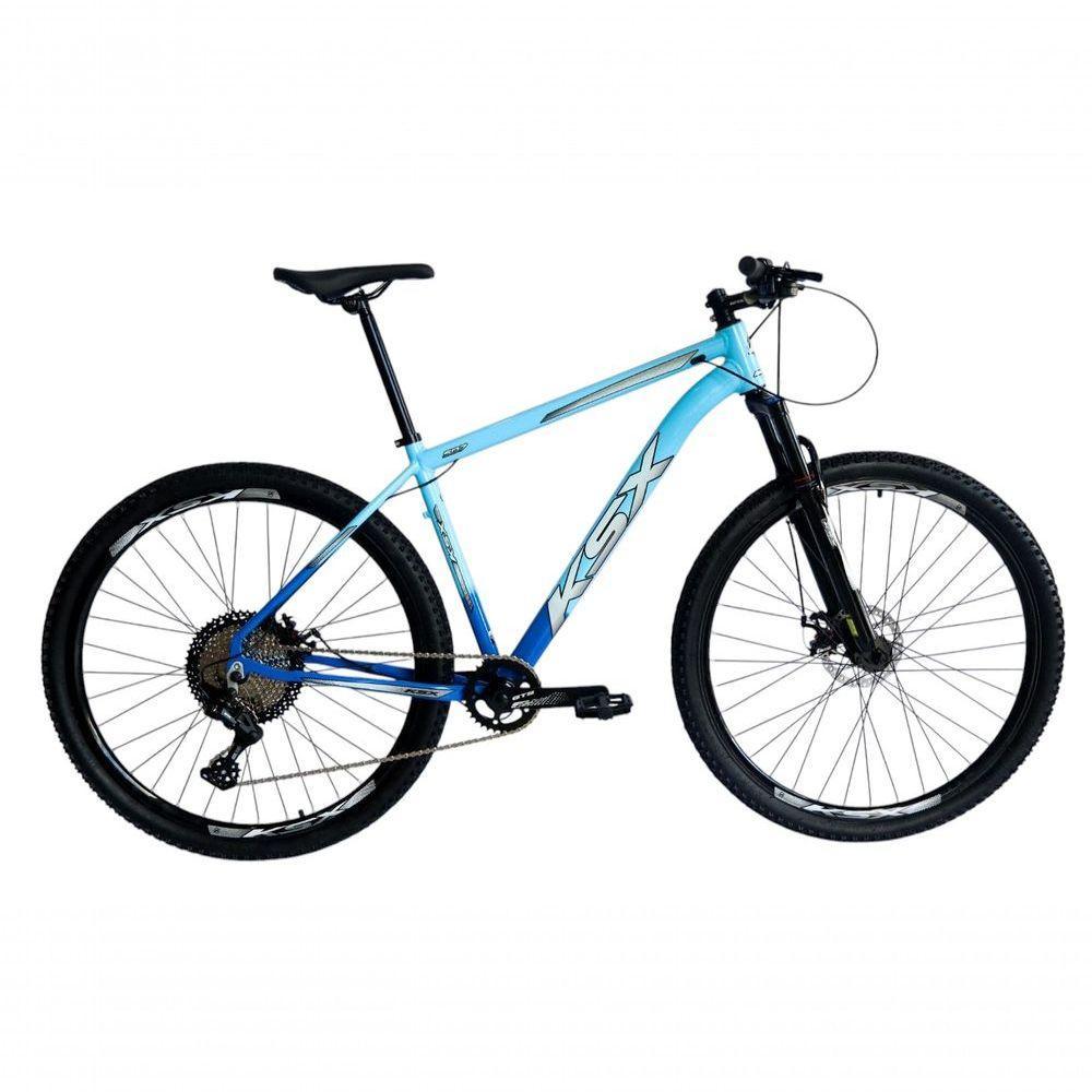 Bicicleta Aro 29 Ksx Sd7 12v Garfo Com Trava K7 11/50 Freios Hidráulicos Kit 1x12 Azul/azul Tam. 19 - 1