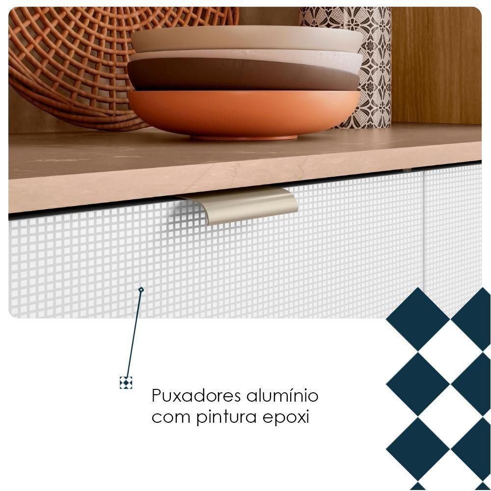 Cozinha Compacta 8 Portas 1 Gaveta 161 Cm Slow Freijo Artico Cp Riscatto - 8