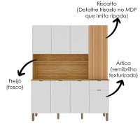 Cozinha Compacta 8 Portas 1 Gaveta 161 Cm Slow Freijo Artico Cp Riscatto - 5