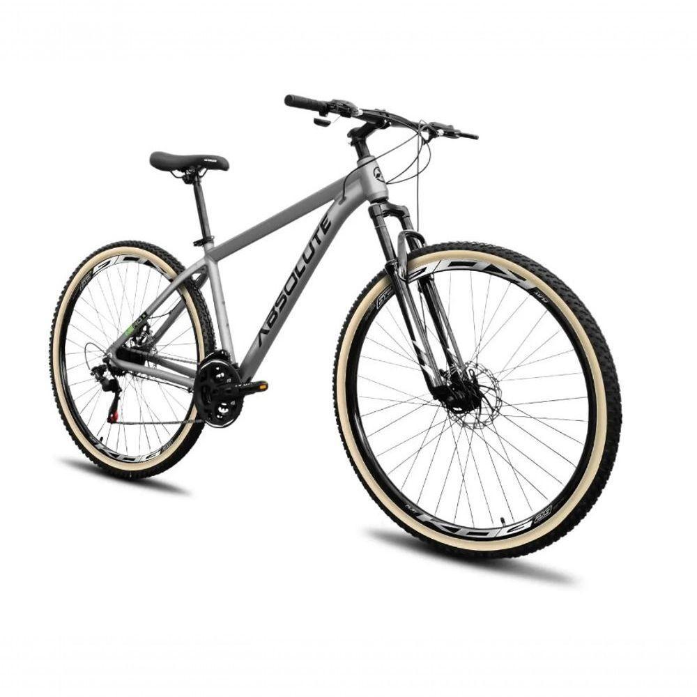 Bicicleta Aro 29 Absolute Nero 5 Câmbio Shimano 24v Acera K7 Garfo Trava Freio A Disco Pneu C/faixa - Cinza Tam.21 - 4