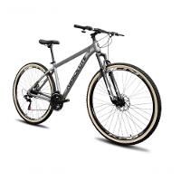 Bicicleta Aro 29 Absolute Nero 5 Câmbio Shimano 24v Acera K7 Garfo Trava Freio A Disco Pneu C/faixa - Cinza Tam.21