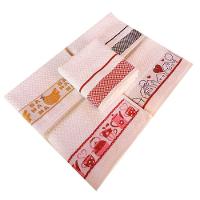 Kit Pano De Copa Lmpeter Atoalhado Com Barra Decorada Jacquard 45cmx70cm(04 Unidade)branco - 10