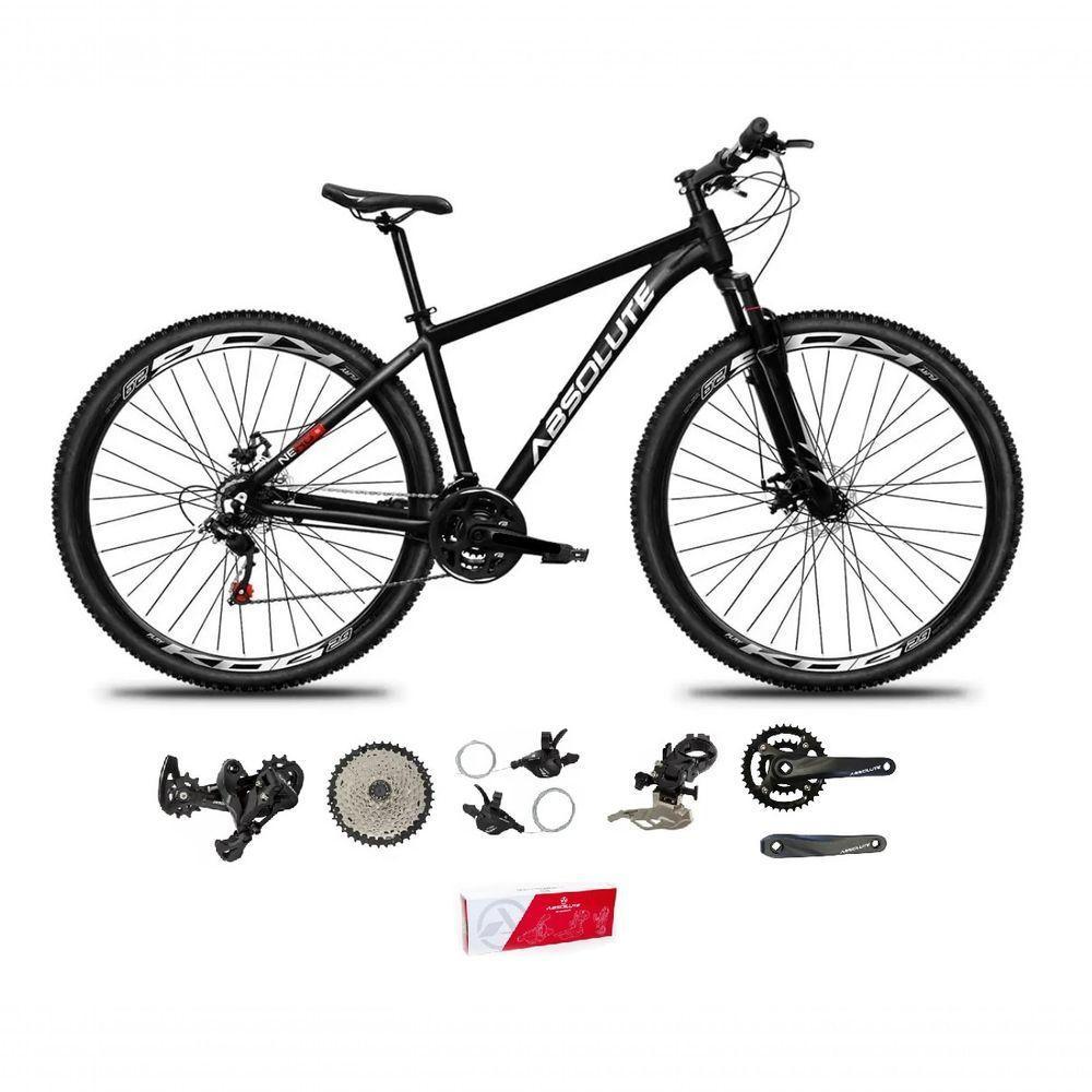 Bicicleta Aro 29 Absolute Nero 5 Alumínio 2x9 18v K7 Freios Hidráulicos Garfo Com Trava - Preto Tam.15 - 1