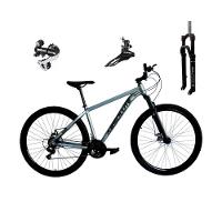 Bicicleta Aro 29 Absolute Nero 5 Câmbio Shimano 24v Acera K7 Garfo Trava Freio A Disco - Cinza Tam.17 - 1