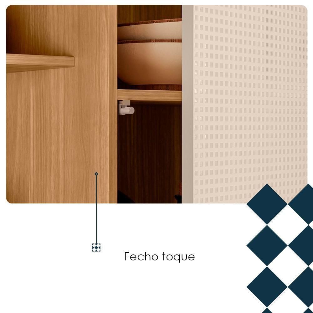 Cozinha Compacta 8 Portas 1 Gaveta 161 Cm Slow Freijo Soft Ktp - 6