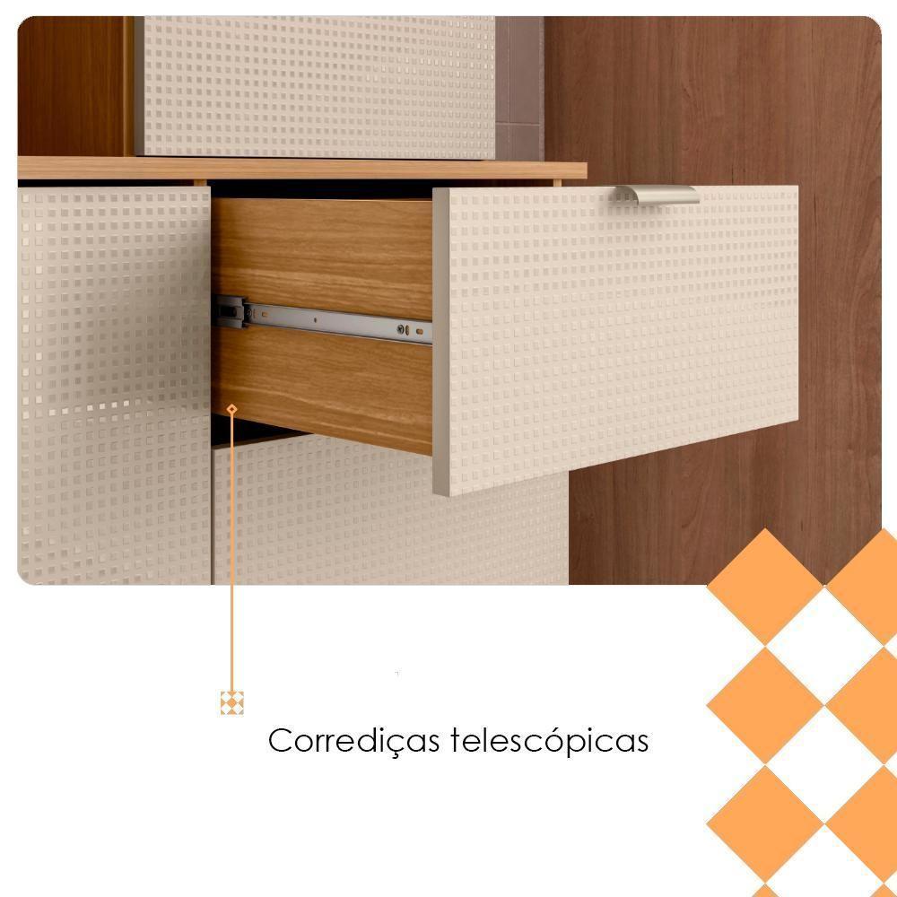 Cozinha Compacta 8 Portas 1 Gaveta 161 Cm Slow Freijo Soft Ktp - 7