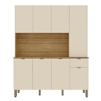Cozinha Compacta 8 Portas 1 Gaveta 161 Cm Slow Freijo Soft Ktp - 1