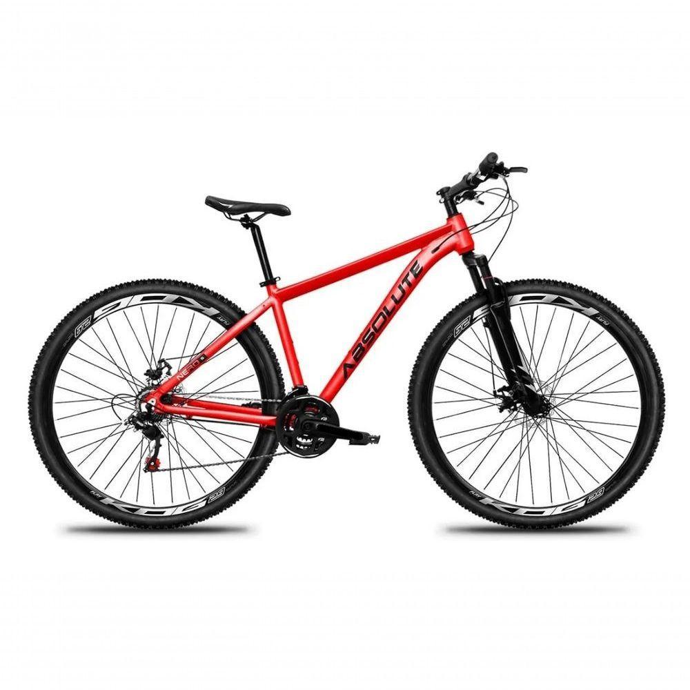 Bicicleta Aro 29 Absolute Nero 5 Câmbio Shimano 24v Acera K7 Garfo Trava Freio A Disco - Vermelho Tam.21 - 3