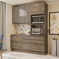 Cozinha Modulada 3 Pecas 190 Cm Mdp Maxxi Nogal Kappesberg Nogal