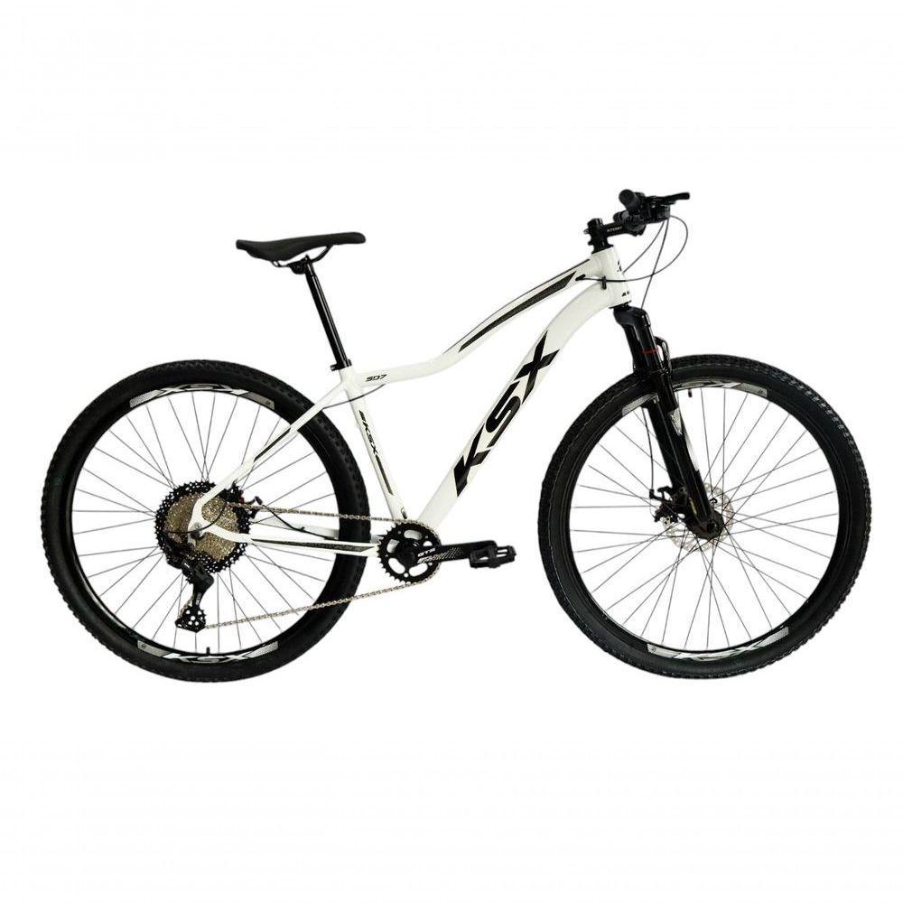 Bicicleta Aro 29 Ksx Sd7 Feminina 12v Garfo Com Trava K7 11/50 Freios Hidráulicos Kit 1x12 - Branco/preto Tam. 17 - 1