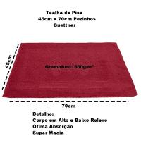 Toalha Piso Buettner Felpudo 100% Algodão Pezinhos 45cmx70cm Chilli - 3