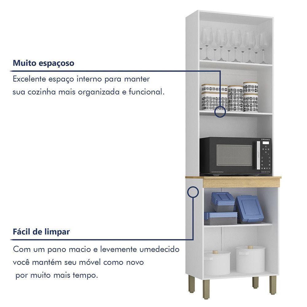 Paneleiro Com Nicho 4 Portas São Luis Valdemoveis Branco - 4
