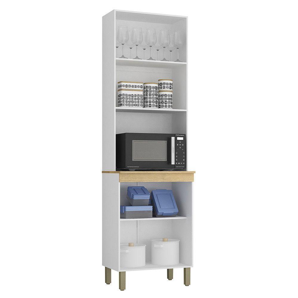 Paneleiro Com Nicho 4 Portas São Luis Valdemoveis Branco - 7