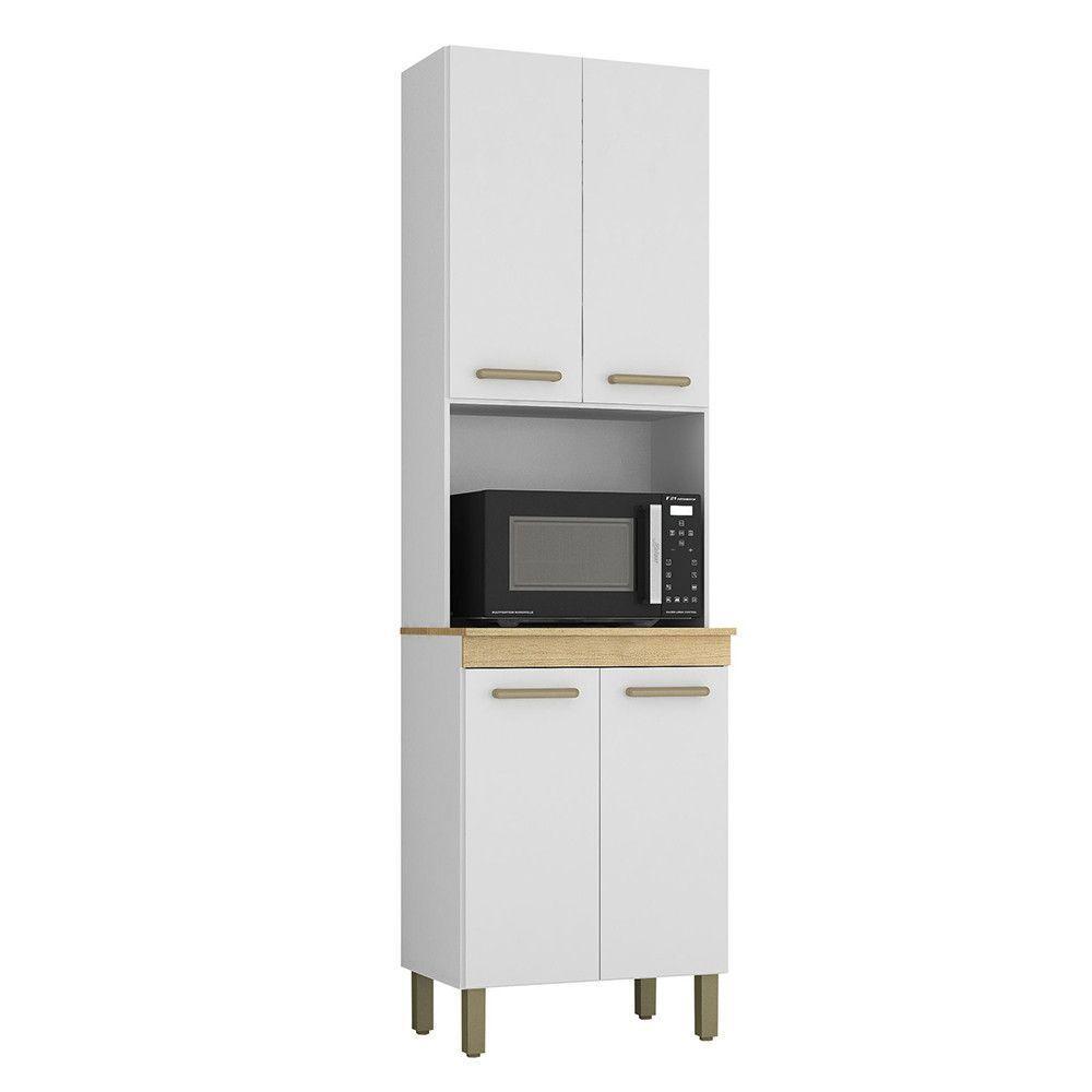 Paneleiro Com Nicho 4 Portas São Luis Valdemoveis Branco - 8