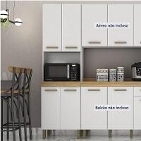 Paneleiro Com Nicho 4 Portas São Luis Valdemoveis Branco - 1