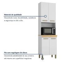 Paneleiro Com Nicho 4 Portas São Luis Valdemoveis Branco - 2