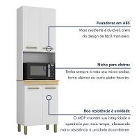 Paneleiro Com Nicho 4 Portas São Luis Valdemoveis Branco - 3