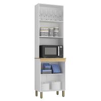 Paneleiro Com Nicho 4 Portas São Luis Valdemoveis Branco - 7