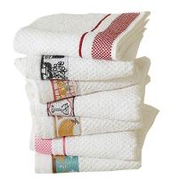 Kit Pano De Copa Lmpeter Atoalhado Com Barra Decorada Jacquard 45cmx70cm(12 Unidade)branco - 5