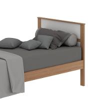 Cama De Solteiro Para Colchão 88 X 188 Cm Multimóveis Vcr35008 Amêndoa/Branco Amêndoa/Branco - 3