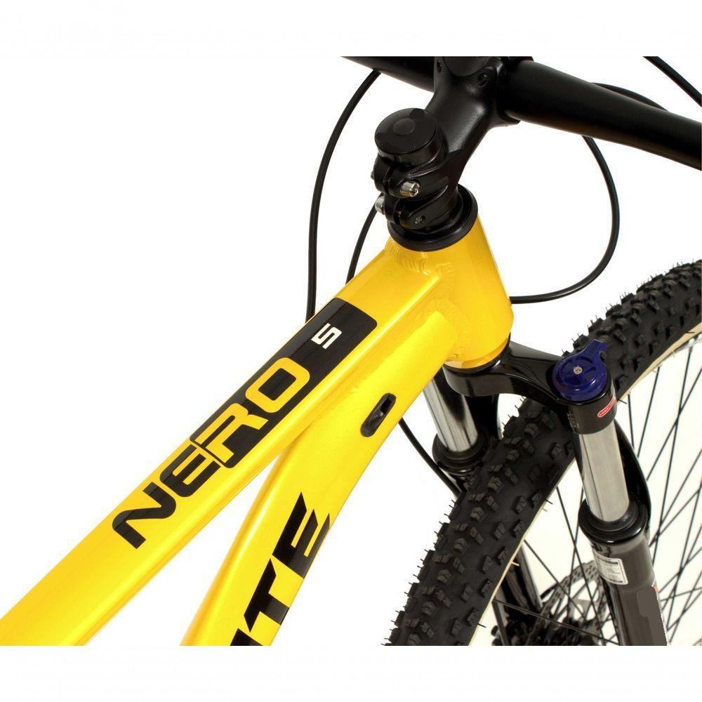 Bicicleta Aro 29 Absolute Nero 5 Aluminio 12v Garfo C/trava K7 Freios Hidráulicos Kit 1x12 Pneu C/faixa - Amarelo Tam.21 - 4