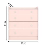 2523 - Comoda Com Trocador Rosa Acetinado Doce Sonho (2523.91),825 - G. Roupa Inf. 2pts Rosa Acetinado (825.91)