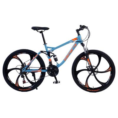 Bicicleta Aro 26 Bike Roda Magnésio Terra Viva 21 Marchas Aço Carbono Azul Laranja Wct Fitness