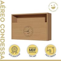 Armário Aéreo 1 Porta Com Relógio 100% Mdf 120cm Condessa Carvalho Nesher Móveis - 2