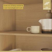 Armário Aéreo 1 Porta Com Relógio 100% Mdf 120cm Condessa Carvalho Nesher Móveis - 5