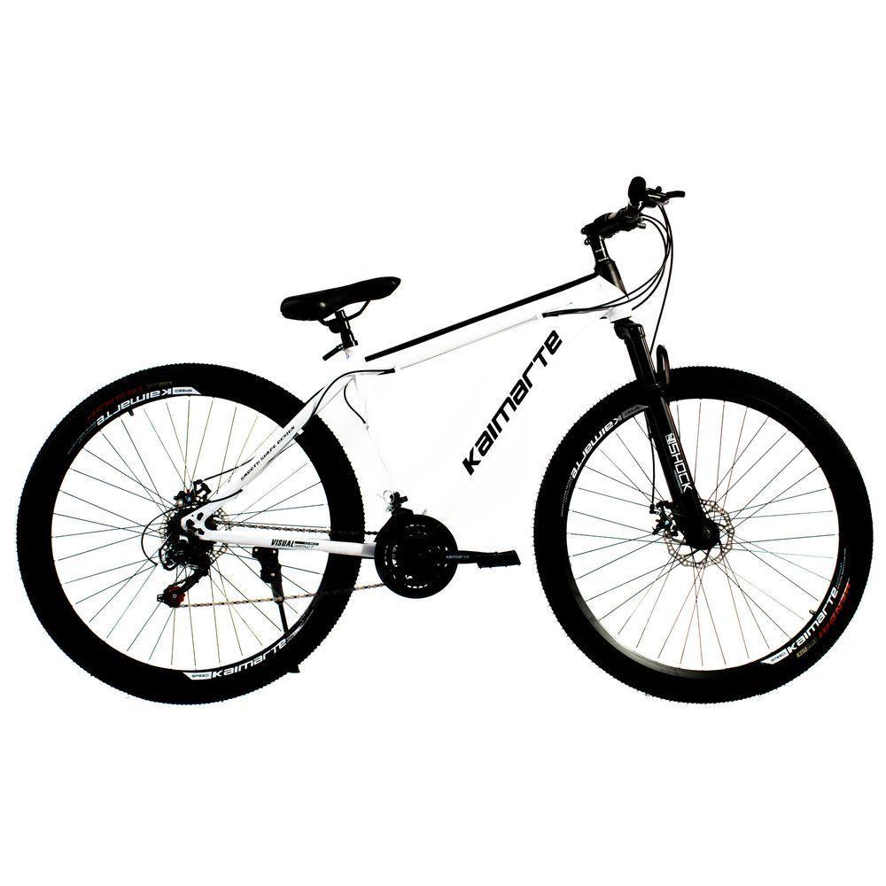 Bicicleta Aro 29 Bike 21 Vel Marchas Everest Freio A Disco Quadro Alumínio Leve Resistente Cor Branco/preto - Wct Fitness - 1