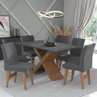 Conjunto Mesa De Jantar 160 Cm Com 6 Cadeiras Multimóveis - 1