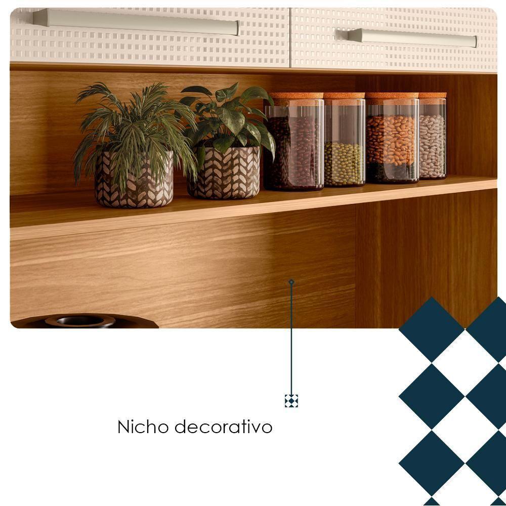 Cozinha Compacta 6 Portas 2 Gavetas 161 Cm Montesa Freijo Soft Ktp - 6