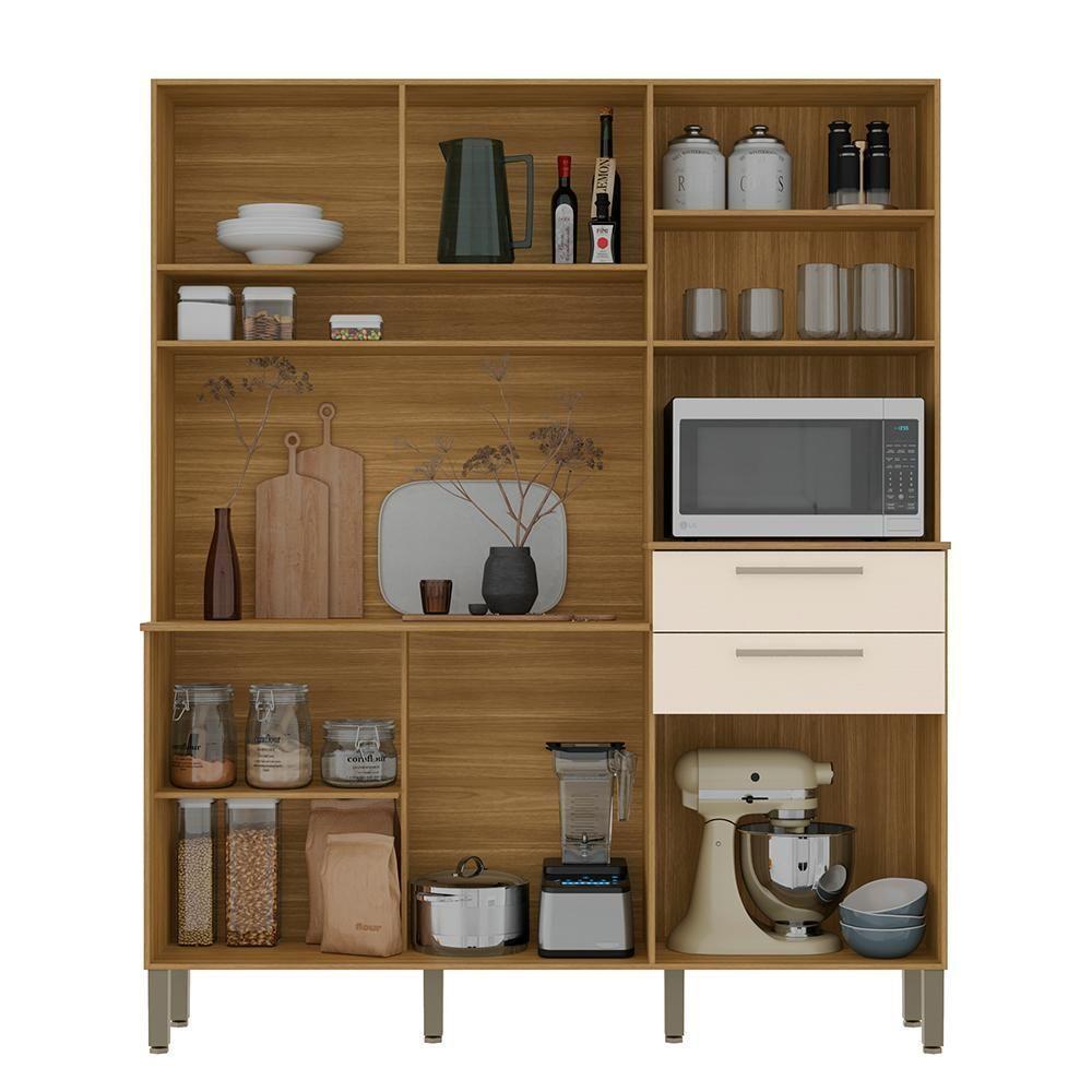 Cozinha Compacta 6 Portas 2 Gavetas 161 Cm Montesa Freijo Soft Ktp - 9