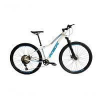 Bicicleta Aro 29 Ksx Sd7 Feminina 12v Garfo Com Trava K7 11/50 Freios Hidráulicos Kit 1x12 - Branco/azul Tam. 15 - 1