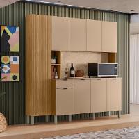 Cozinha Compacta 9 Portas 1 Gaveta 201 Cm Pulse Freijo Vanilla Cp Riscatto - 10