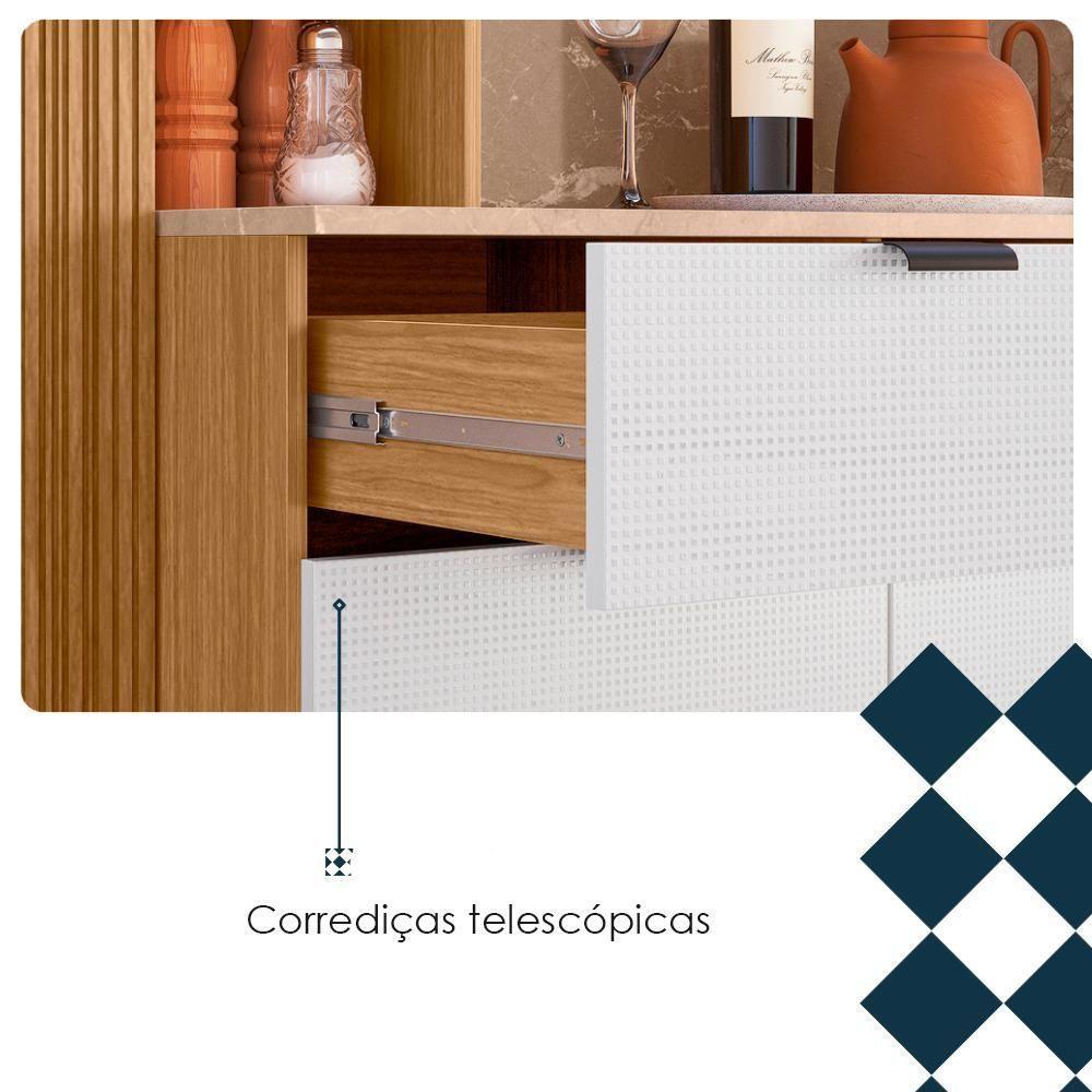 Cozinha Compacta 9 Portas 1 Gaveta 201 Cm Pulse Freijo Artico Cp Riscatto - 8
