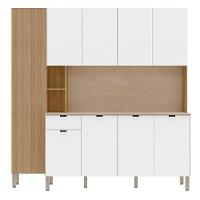 Cozinha Compacta 9 Portas 1 Gaveta 201 Cm Pulse Freijo Artico Cp Riscatto - 1