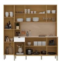 Cozinha Compacta 9 Portas 1 Gaveta 201 Cm Pulse Freijo Artico Cp Riscatto - 2