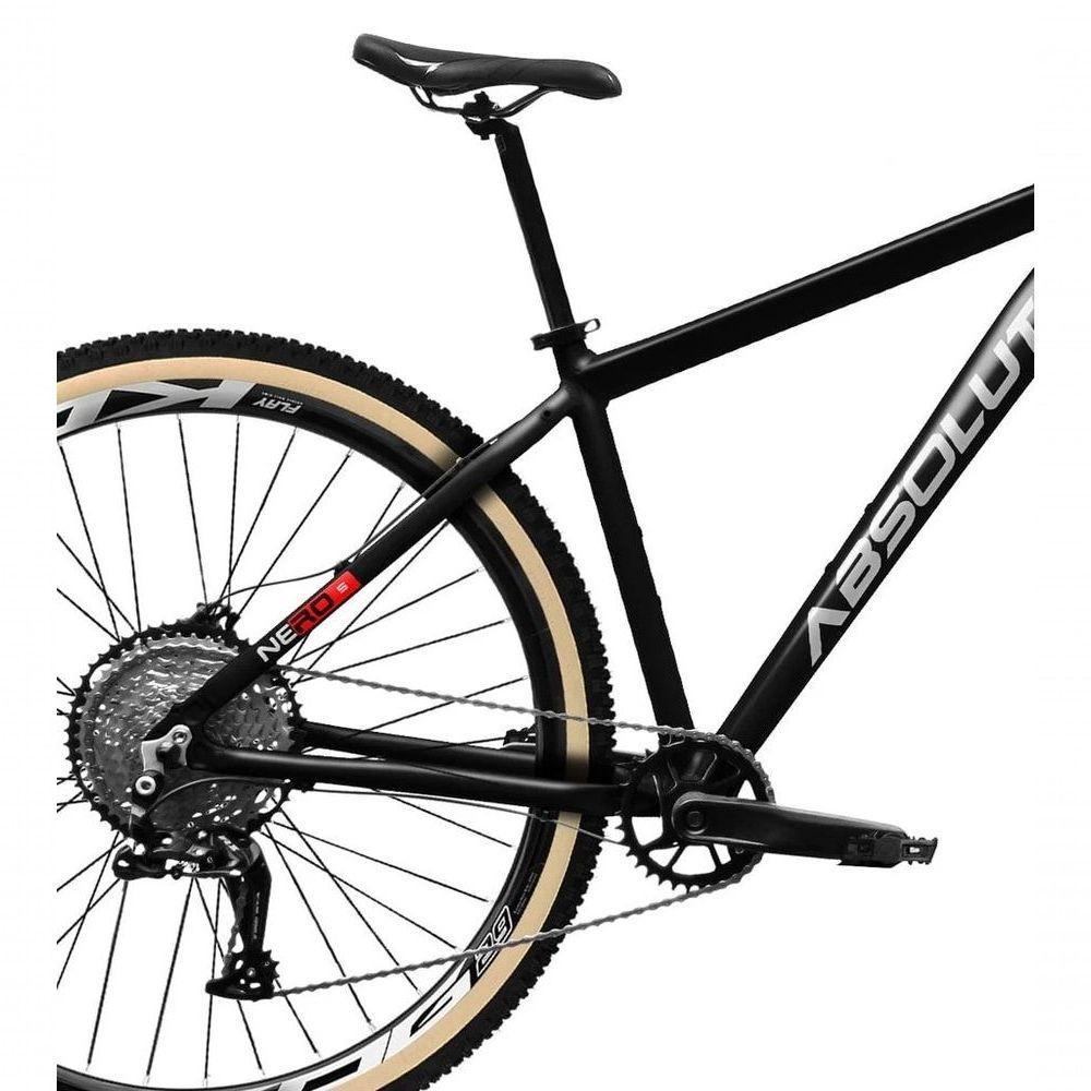 Bicicleta Aro 29 Absolute Nero 5 Aluminio 12v Garfo C/trava K7 Freios Hidráulicos Kit 1x12 Pneu C/faixa - Preto Tam.15 - 2