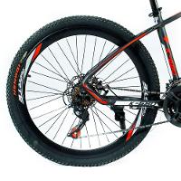 Bicicleta Aro 26 Alumínio Bike 21 Vel Freio A Disco Cinza E Vermelho Wct Fitness - 6