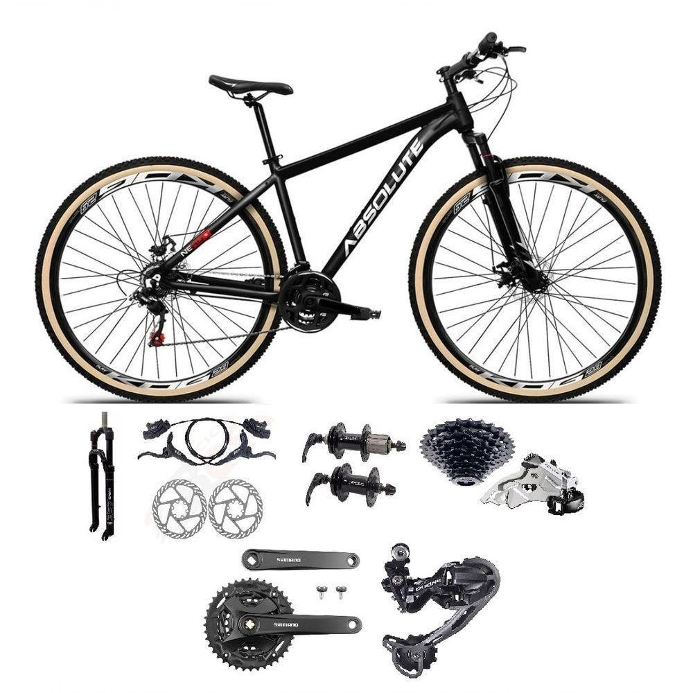 Bicicleta Aro 29 Absolute Nero 5 Câmbios Shimano Deore/altus 27v Freio A Oléo Garfo C/trava Pneu C/faixa -preto Tam.15 - 1