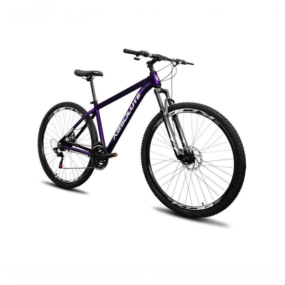 Bicicleta Aro 29 Absolute Nero 5 Câmbio Shimano 24v Acera K7 Garfo Trava Freio A Disco - Roxo Tam.15 - 3