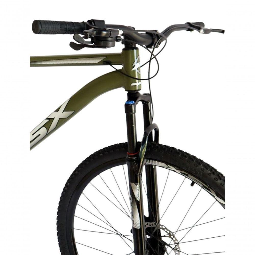 Bicicleta Aro 29 Ksx Sd7 12v Garfo Com Trava K7 11/50 Freios Hidráulicos Kit 1x12 - Preto/verde Militar Tam. 15 - 3