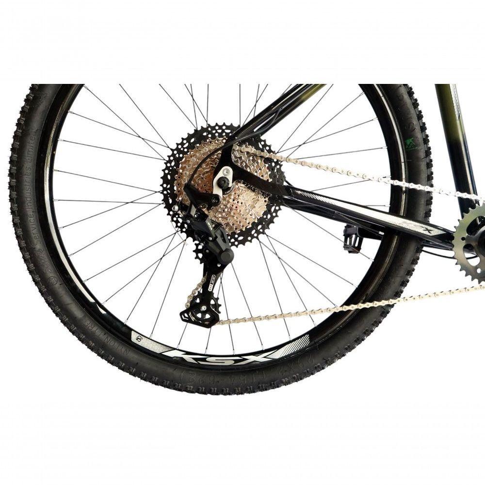 Bicicleta Aro 29 Ksx Sd7 12v Garfo Com Trava K7 11/50 Freios Hidráulicos Kit 1x12 - Preto/verde Militar Tam. 21 - 2