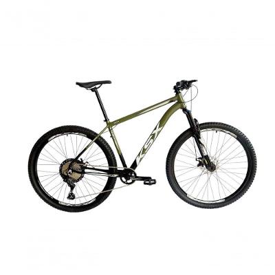 Bicicleta Aro 29 Ksx Sd7 12v Garfo Com Trava K7 11/50 Freios Hidráulicos Kit 1x12 - Preto/verde Militar Tam. 21