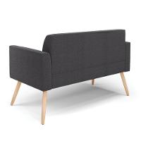 Sofá 2 Lugares Namoradeira Pé Palito Natural Marisa Bouclê Grafite D03 - D'rossi - 7