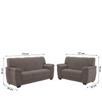 Conjunto De Sofá 2 E 3 Lugares Turim Veludo Luizzi Cappuccino - 5