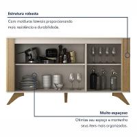Buffet 3 Portas 2 Prateleira Pampulha Valdemoveis Off White/cinamomo - 3