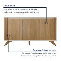 Buffet 3 Portas 2 Prateleira Pampulha Valdemoveis Off White/cinamomo - 5