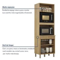 Paneleiro Com 2 Nichos 3 Portas Dakota Valdemoveis Cinamomo/grafite - 5